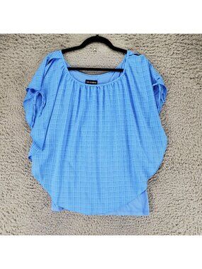 I. N. Studio Top Womens Large Blue Blouse